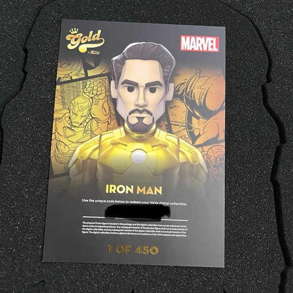 NWB - Funko x Marvel x VeVe Funko Gold 18” Iron Man Collectible - Gold 1/450 - Picture 4 of 11